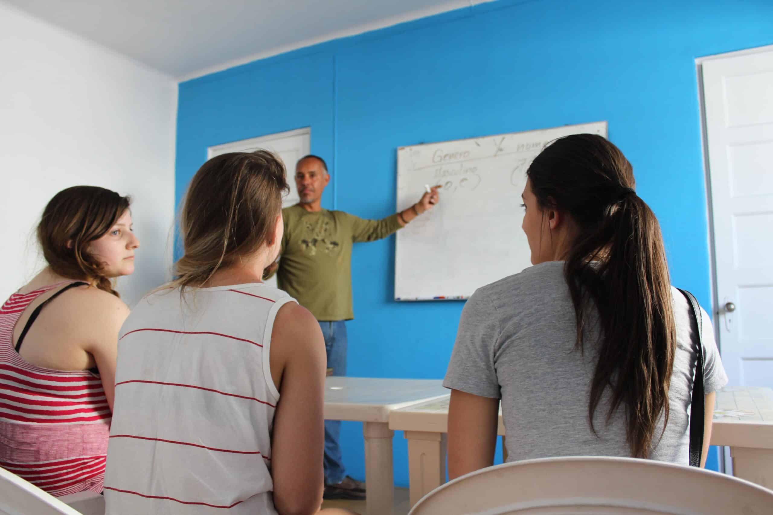 On the Spanish Language Course in Mexico, students receive lessons from a professional tutor.